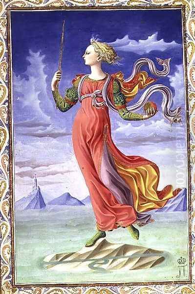 Allegory of Rome, from De Secundo Bello Punico Poema, 1447-55 Oil Painting by Pesellino