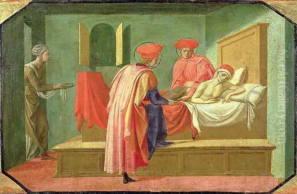 SS. Cosmas and Damian Healing the Sick Oil Painting by Pesellino