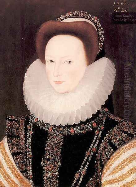 Anne Knollys 1582 Oil Painting by Robert Peake