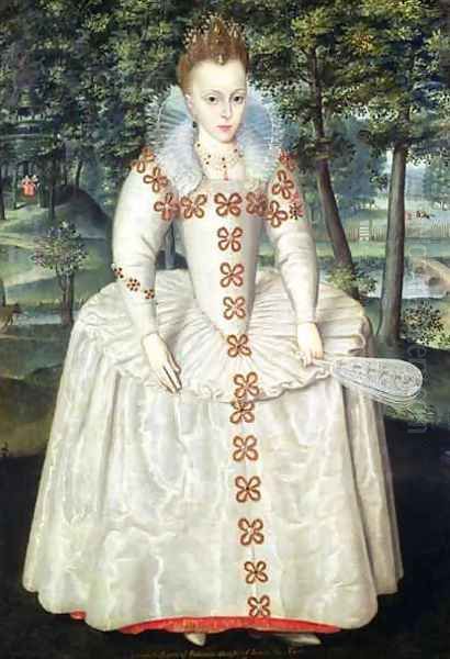 Princess Elizabeth 1596-1662 1603 Oil Painting by Robert Peake