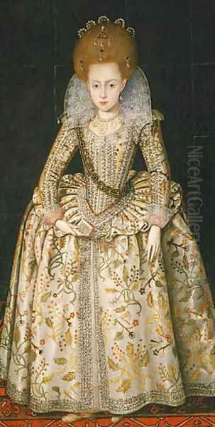 Princess Elizabeth Later Queen of Bohemia ca 1606 Oil Painting by Robert Peake