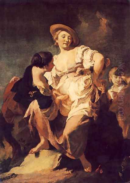 The Soothsayer 1740 Oil Painting by Giovanni Battista Piazzetta