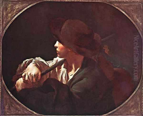 Shepherd Boy Oil Painting by Giovanni Battista Piazzetta