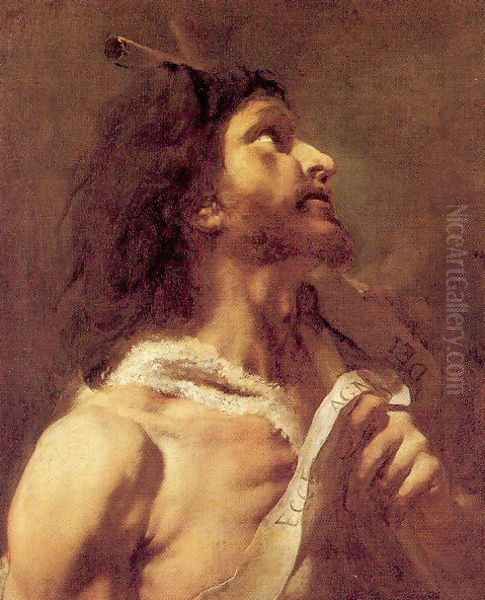 St. John the Baptist 1740-50 Oil Painting by Giovanni Battista Piazzetta