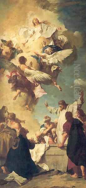 The Assumption of the Virgin 1735 Oil Painting by Giovanni Battista Piazzetta