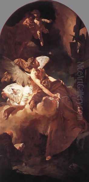 The Ecstasy of St Francis 1729 Oil Painting by Giovanni Battista Piazzetta