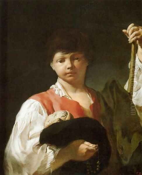 Beggar Boy Oil Painting by Giovanni Battista Piazzetta