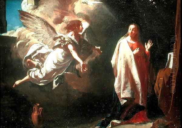 The Annunciation Oil Painting by Giovanni Battista Piazzetta