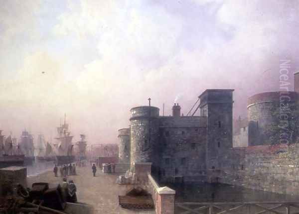 Traitors Gate, Tower of London Oil Painting by Henry Pether