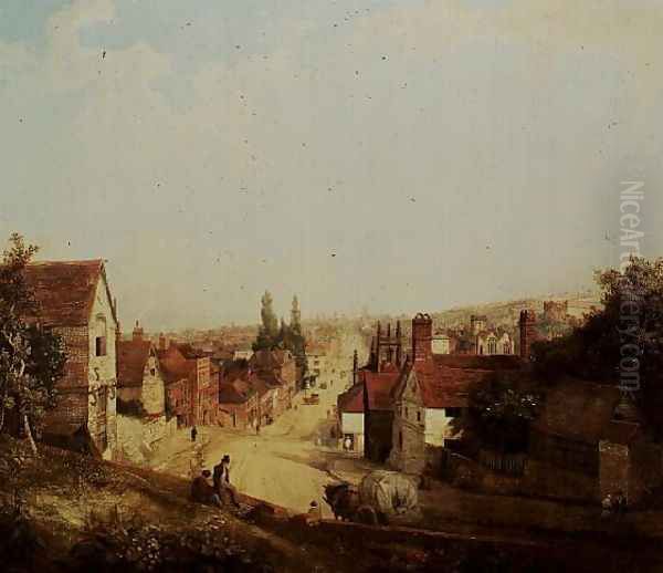 Old Guildford Oil Painting by Henry Pether