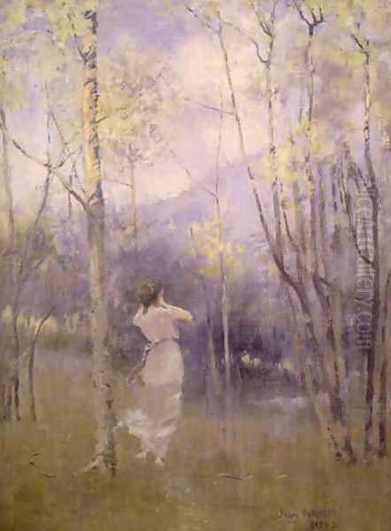 Spring in Moniaive, 1889 Oil Painting by James Paterson