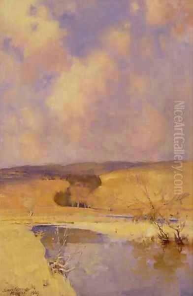 Winter Sunshine, Moniaive, 1889 Oil Painting by James Paterson