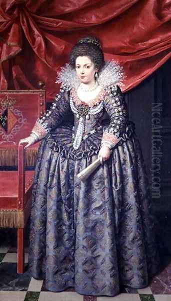 Portrait of Elizabeth of France 1602-44 daughter of Henri IV and Marie de' Medici, 1611 Oil Painting by Frans Pourbus the younger