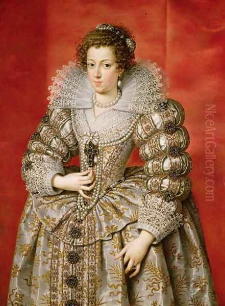 Anne of Austria 1601-66 Oil Painting by Frans Pourbus the younger