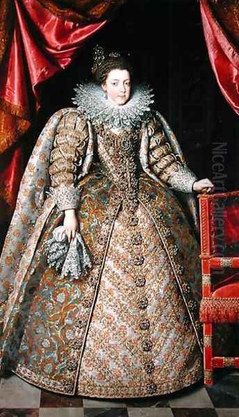 Portrait of Elisabeth of France 1602-44 1615 Oil Painting by Frans Pourbus the younger