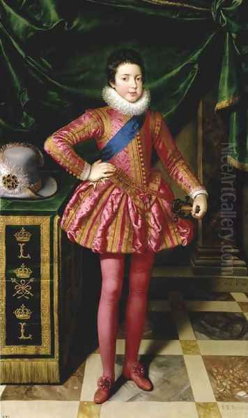 Louis XIII as a Child 1611 Oil Painting by Frans Pourbus the younger