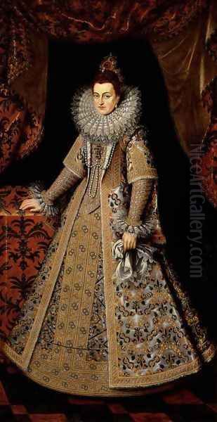 Isabella Clara Eugenia of Austria before 1605 Oil Painting by Frans Pourbus the younger