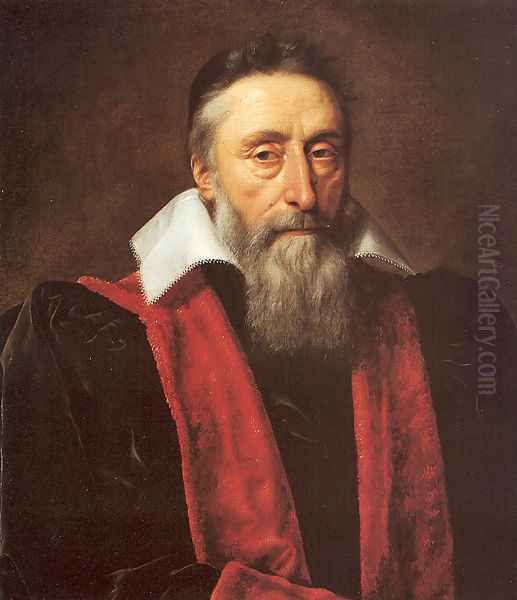 Portrait of Guillaume Duvair 1616-21 Oil Painting by Frans Pourbus the younger