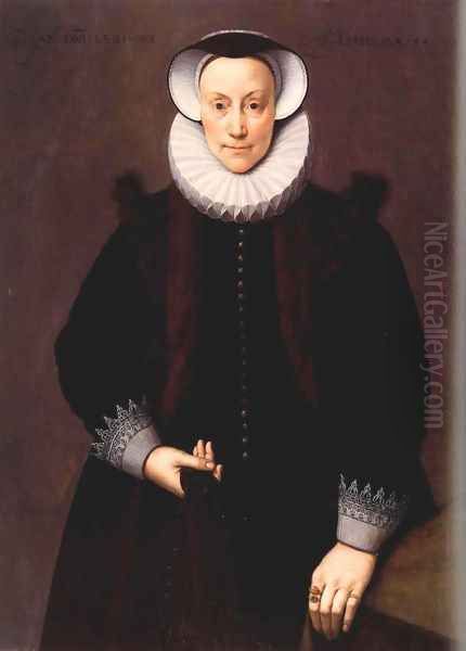 Portrait of a Woman Aged 54, 1591 Oil Painting by Frans Pourbus the younger