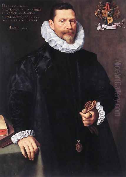 Portrait of Petrus Ricardus 1592 Oil Painting by Frans Pourbus the younger