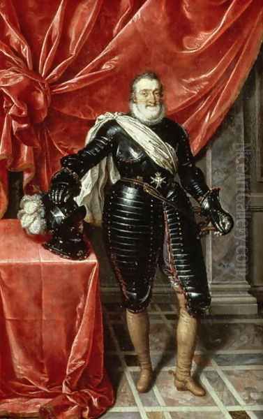 Henri IV 1553-1610 in Armour Oil Painting by Frans Pourbus the younger