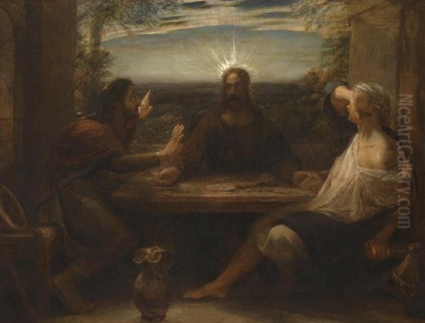 The Supper At Emmaus Oil Painting by John Linnell