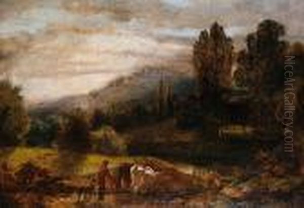 Returning Home Oil Painting by John Linnell