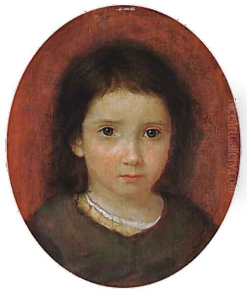 Daughter of William Page (possibly Anne Page) Oil Painting by William Page