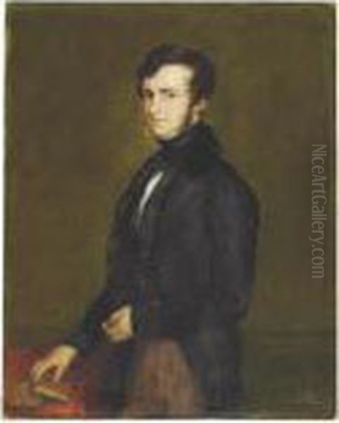 Portrait Of John Davies Gilbert Oil Painting by John Linnell