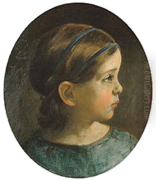 Daughter of William Page (probably Mary Page) Oil Painting by William Page