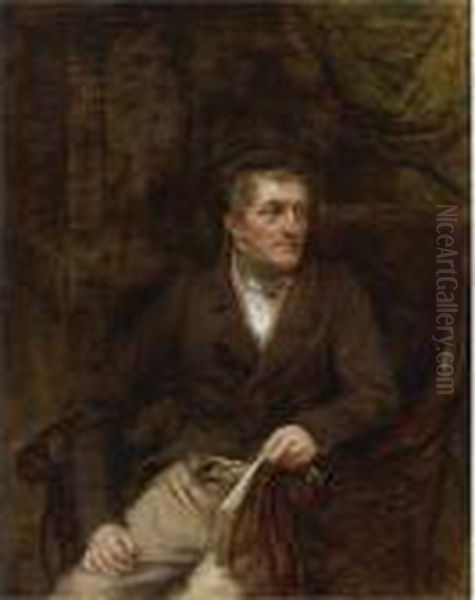 Portait Of J. Moseley Esq. Of Suffolk Oil Painting by John Linnell