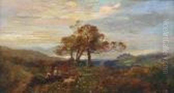 Pastorallandscape Oil Painting by John Linnell