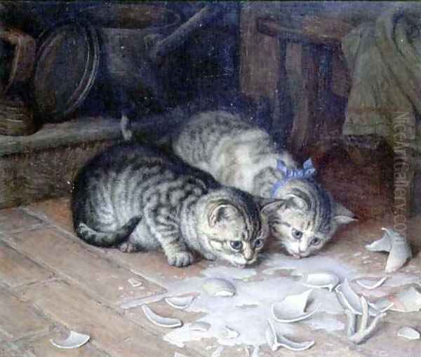 Its no use Crying over Spilt Milk, 1880 Oil Painting by Frank Paton