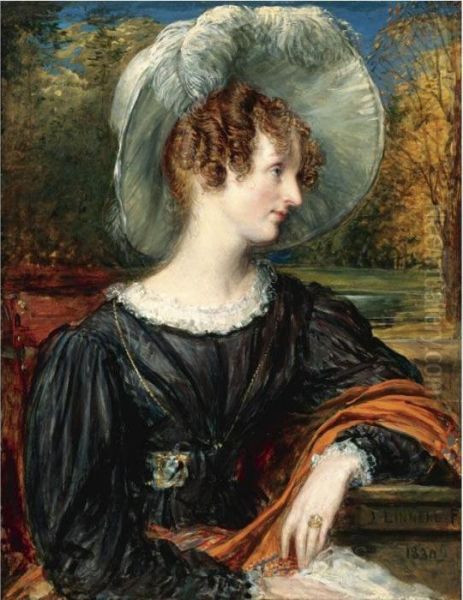 Portrait Of Mrs Henry Stephen Oil Painting by John Linnell