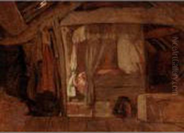 The Bed In The Attic Oil Painting by John Linnell