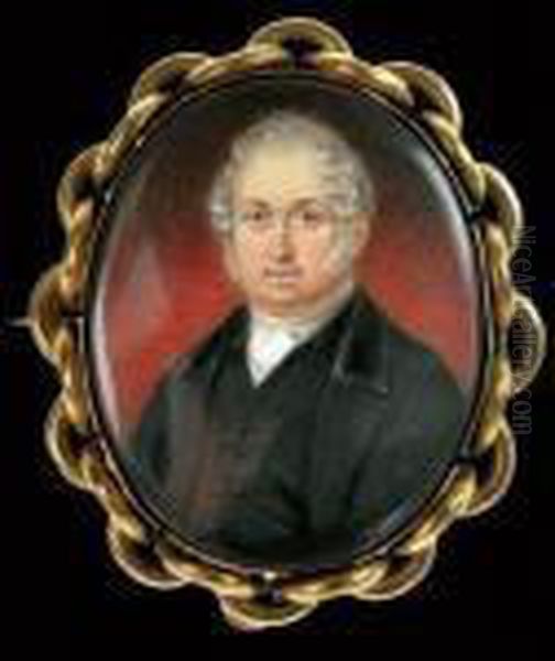 Portrait Miniature Of John Rawkin Of Reigate Oil Painting by John Linnell