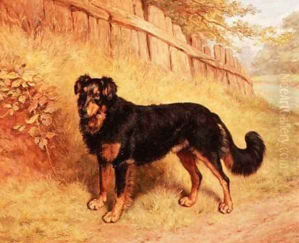 Border Collie, 1894 Oil Painting by Frank Paton