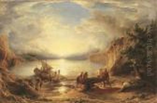 The Return Of Ulysses Oil Painting by John Linnell