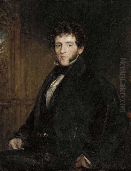 Portrait Of A Gentleman, Three-quarter-length Oil Painting by John Linnell