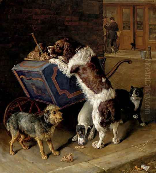 A Hidden Feast Oil Painting by Frank Paton