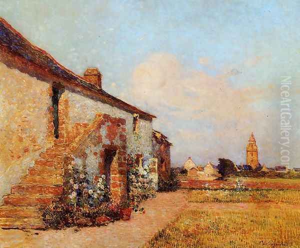 Bourg-de-Batz, Brittany Oil Painting by Ferdinand Loyen Du Puigaudeau