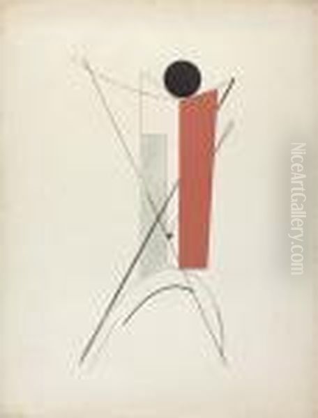 Proun I Oil Painting by Eliezer Markowich Lissitzky