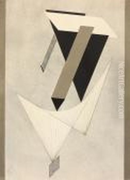 Proun Iii - Blatt 3 Der I. Kestnermappe, Proun Oil Painting by Eliezer Markowich Lissitzky