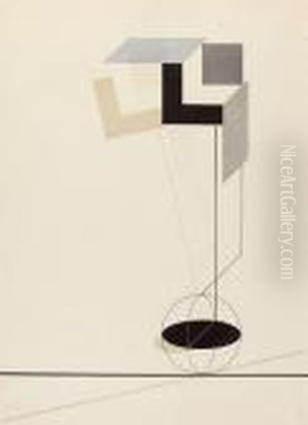 Proun Ii - Blatt 2 Der I. Kestnermappe, Proun Oil Painting by Eliezer Markowich Lissitzky