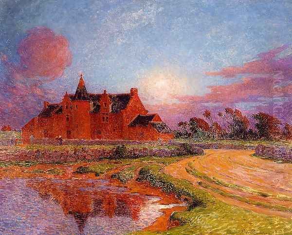 Moonlight over Kervaudu Oil Painting by Ferdinand Loyen Du Puigaudeau