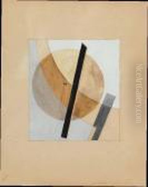 P4 A (proun 4 A) Oil Painting by Eliezer Markowich Lissitzky