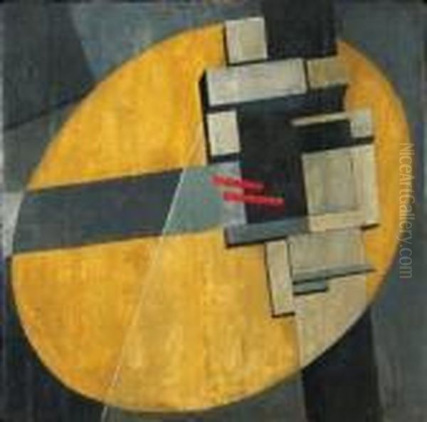 Proun Composition Oil Painting by Eliezer Markowich Lissitzky