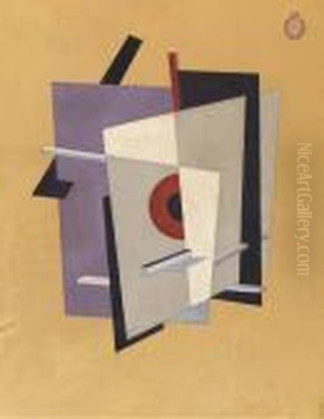 Composition Oil Painting by Eliezer Markowich Lissitzky