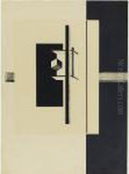 I. Kestnermappe Proun: One Plate Oil Painting by Eliezer Markowich Lissitzky