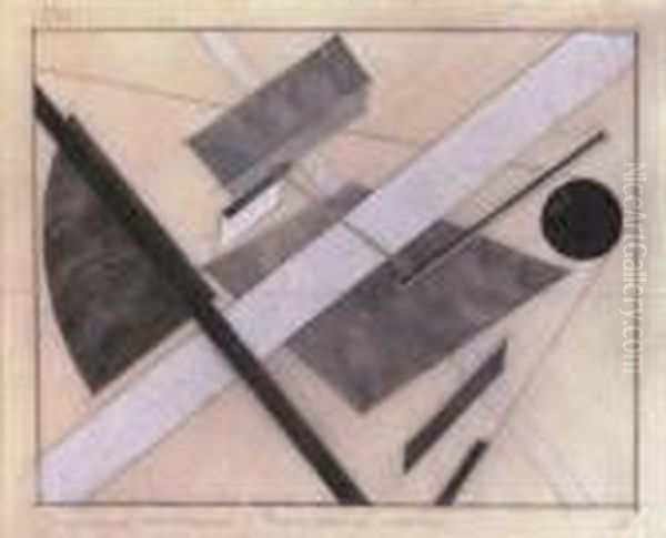 Proun: Path Of Energy And Dynamic Flows Oil Painting by Eliezer Markowich Lissitzky